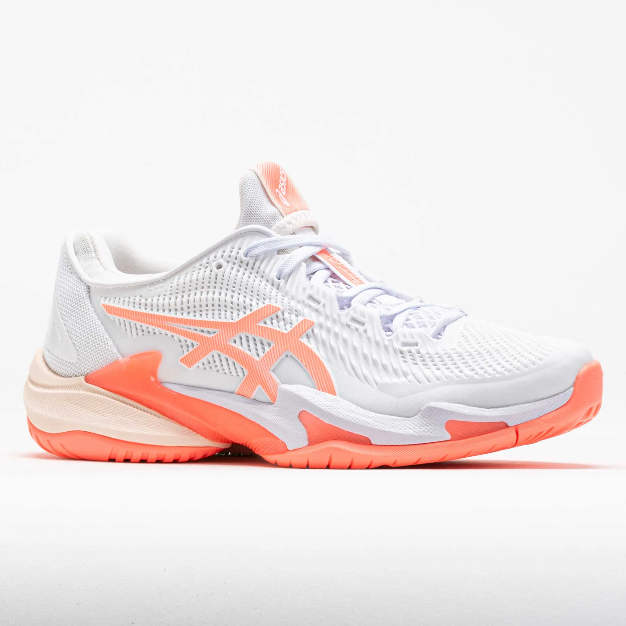 ASICS Court FF 3 Women's  White/Sun Coral Stability Ride play - time shoes