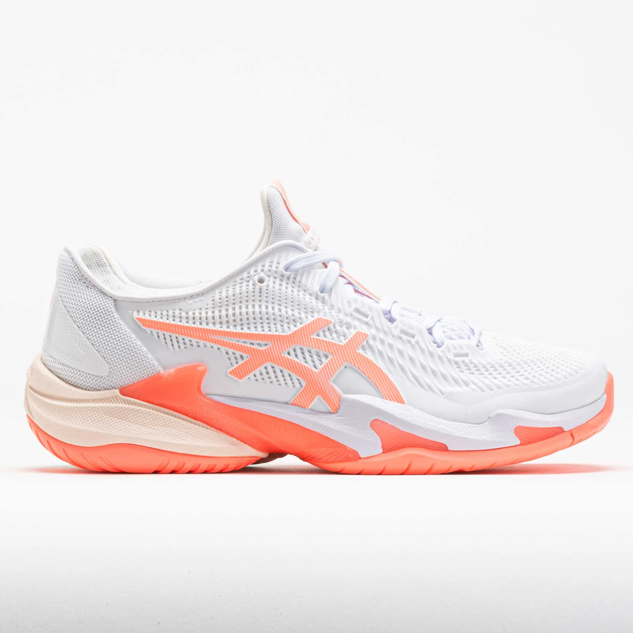 impact - resistant running shoes ASICS Court FF 3 Women's  White/Sun Coral