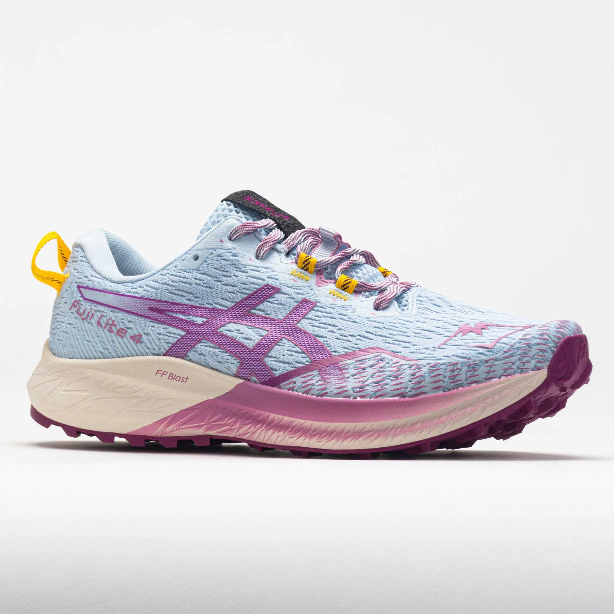 ASICS Fuji Lite 4 Women's  Light Blue/Blackberry Wicking tropical - climate shoes