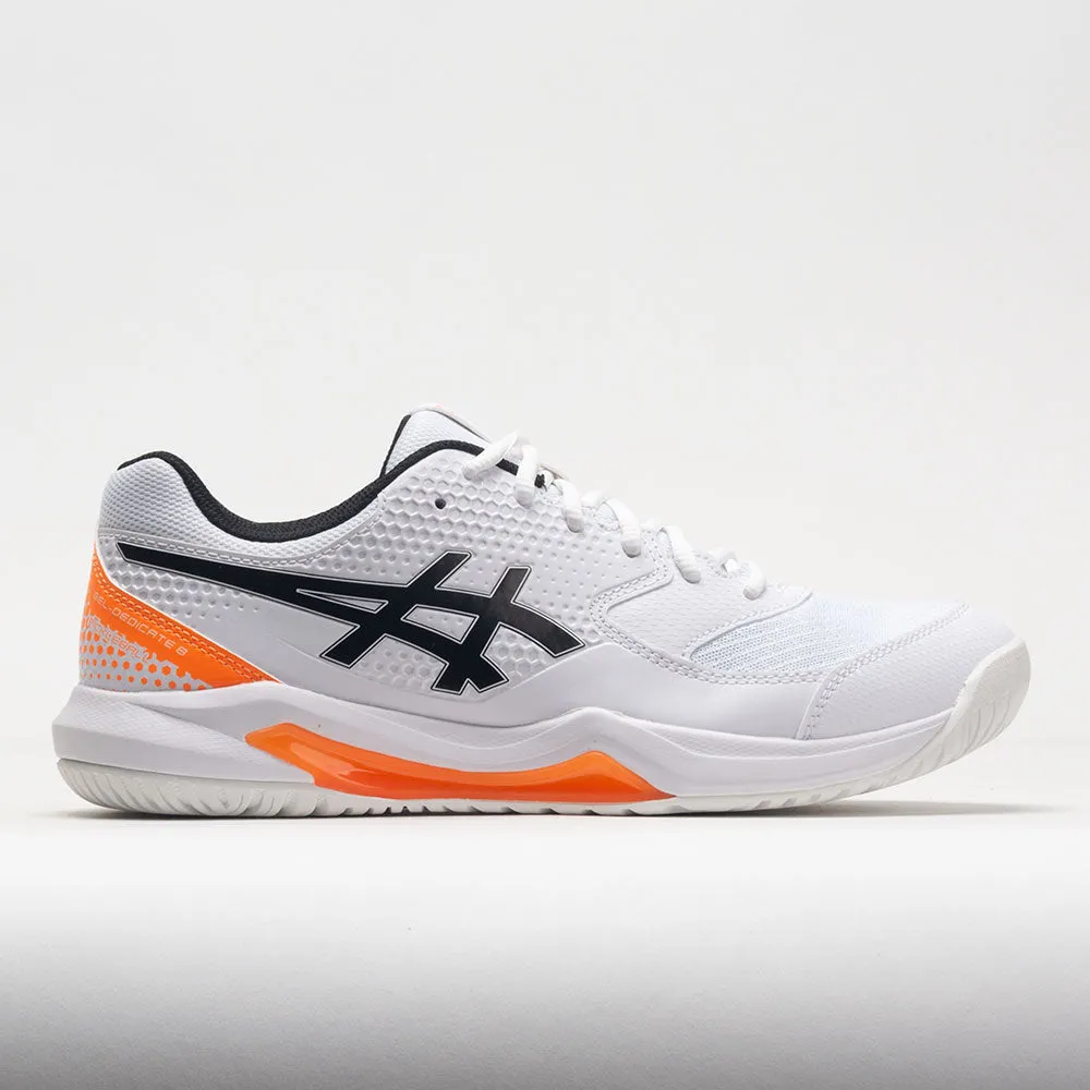Interoperable speed - optimized ASICS GEL-Dedicate 8 Men's  White/Shocking Orange