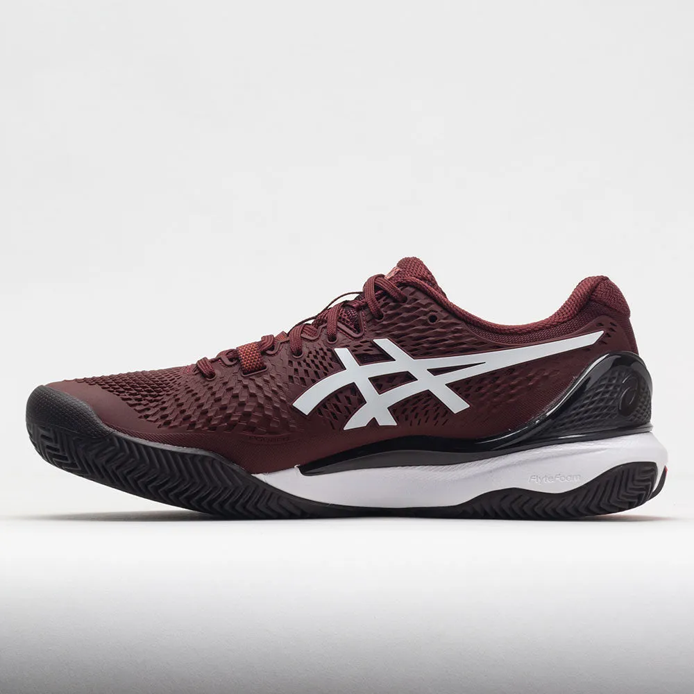 running for a connection with nature spring running footwear ASICS GEL-Resolution 9 Clay Men's  Antique Red/White
