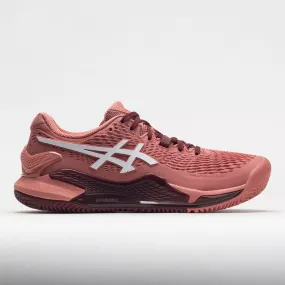 ASICS GEL-Resolution 9 Clay Women's  Light Garnet/White smooth - surface running shoes recreational runner