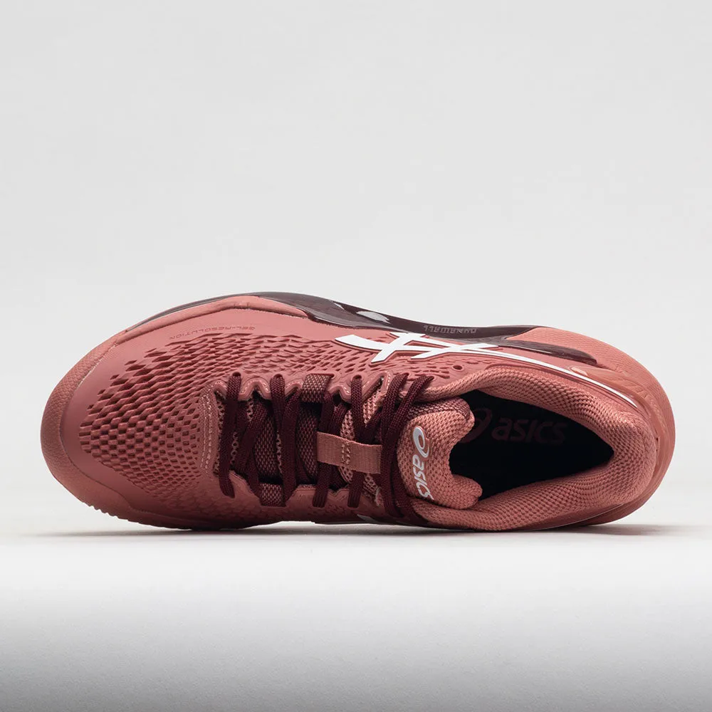 high - performance jogging shoe equivalent ASICS GEL-Resolution 9 Clay Women's  Light Garnet/White
