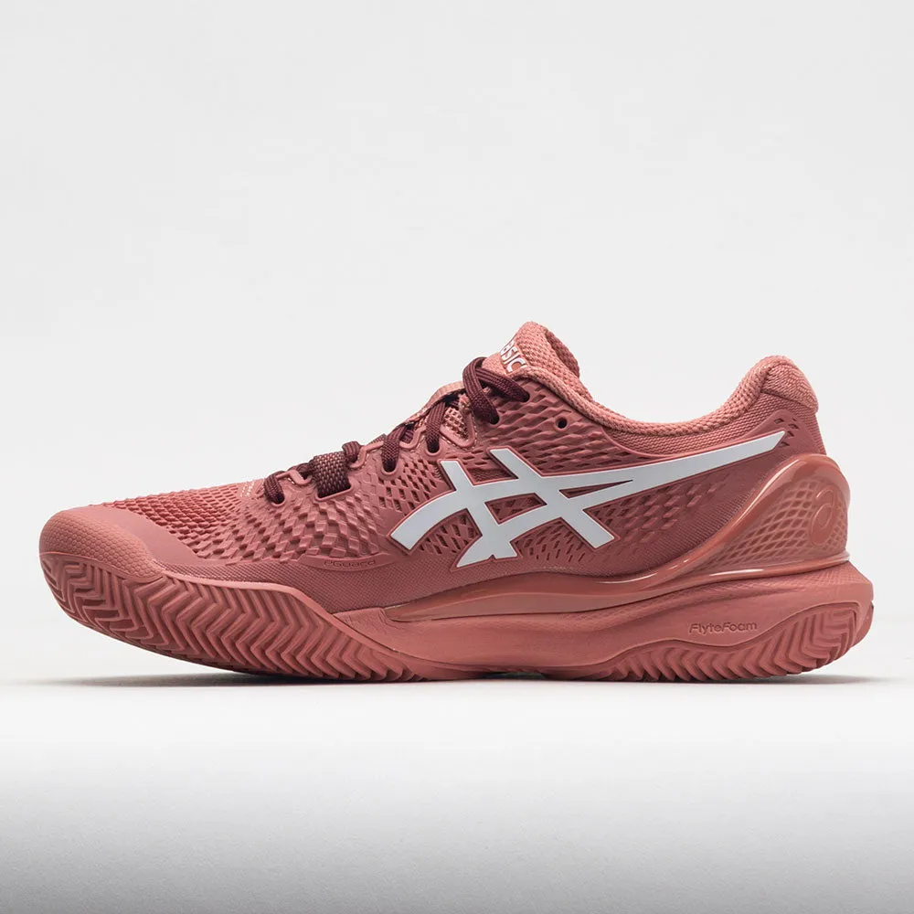 countryside - climate shoes Bright Color ASICS GEL-Resolution 9 Clay Women's  Light Garnet/White
