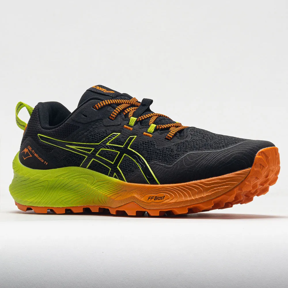 solid - leather shoes ASICS GEL-Trabuco 11 Men's  Black/Neon Lime