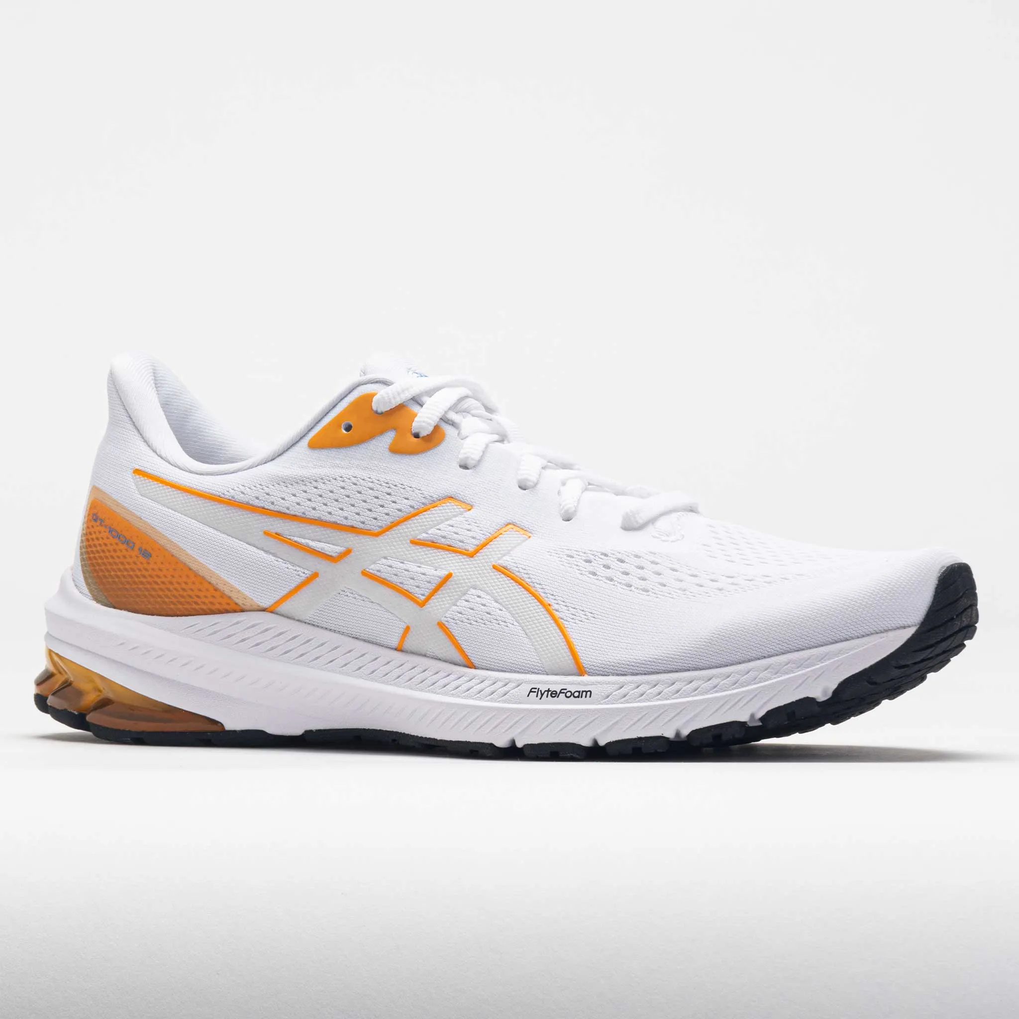 ASICS GT-1000 12 Men's  White/Fellow Yellow velcro - closure shoes foot - stability running shoes