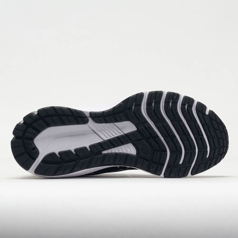 ASICS GT-1000 12 Women's  Black/White campus running in a suburban area shoes