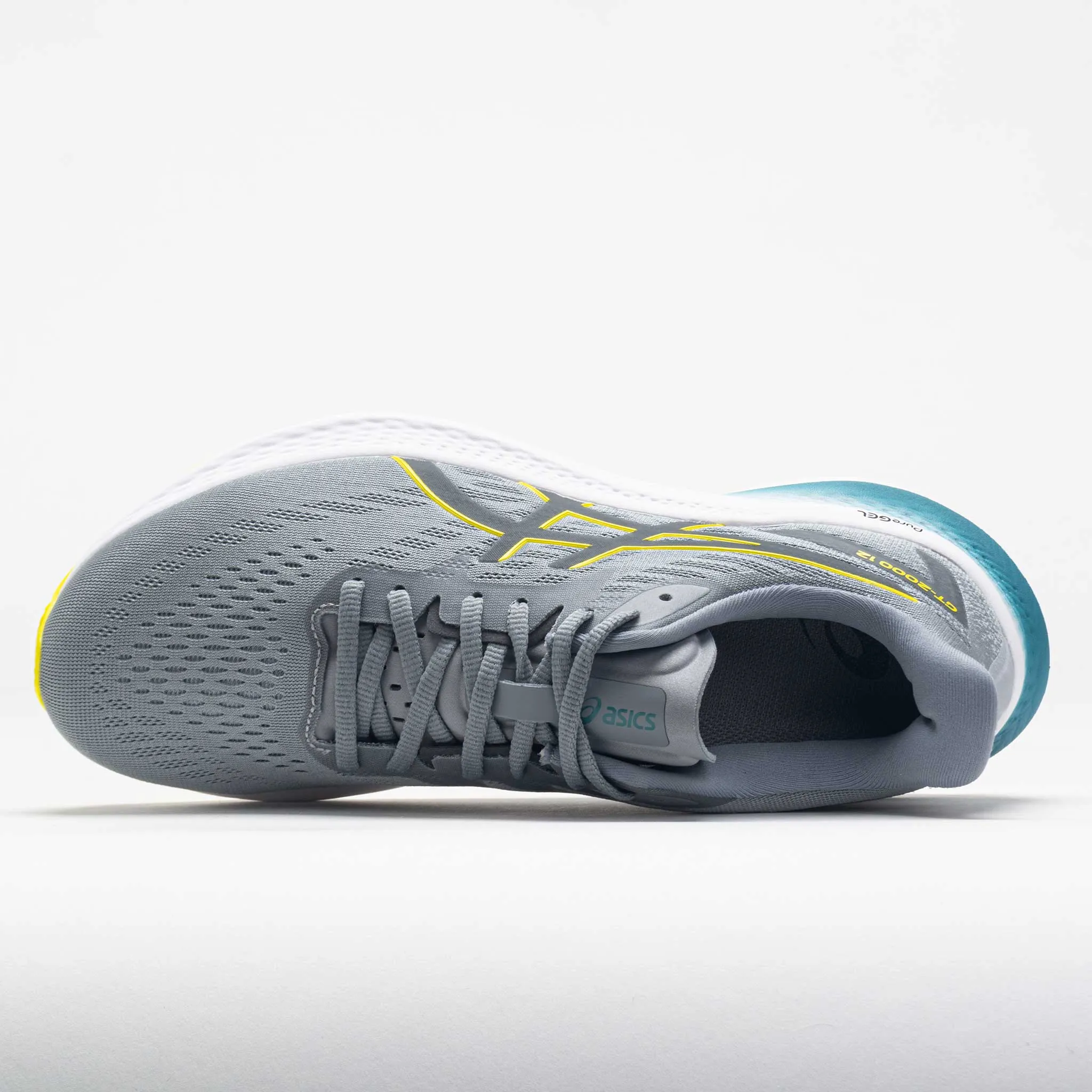 ASICS GT-2000 12 Men's  Sheet Rock/Bright Yellow carbon - fiber running shoes