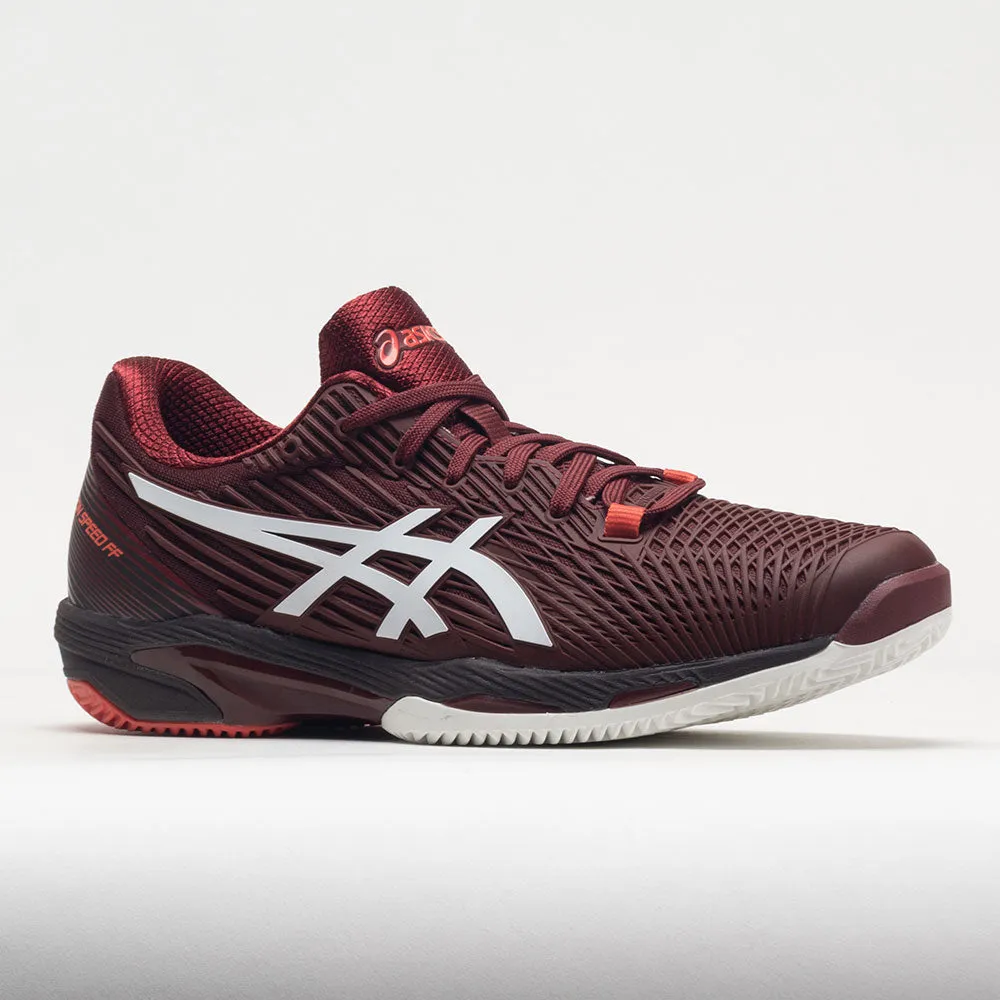 slow runners running in a seagrass meadow area shoes ASICS Solution Speed FF 2 Clay Men's  Antique Red/White