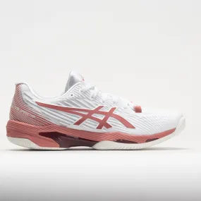 ASICS Solution Speed FF 2 Women's  White/Light Garnet running in a playground shoes