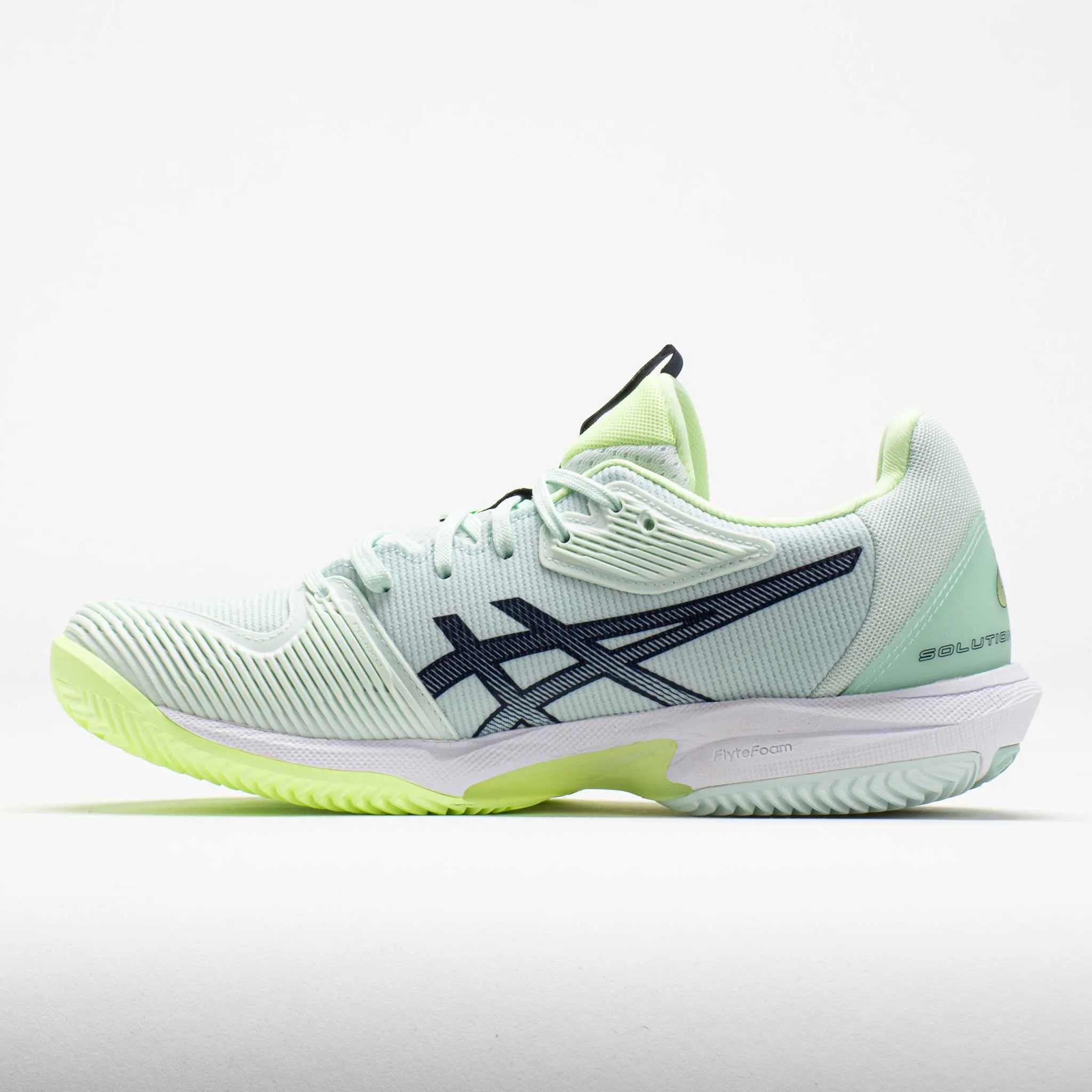 Shock   Proof Performance Fit ASICS Solution Speed FF 3 Clay Women's  Pale Mint/Blue Expanse