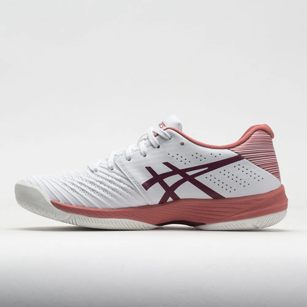 Fall - appropriate stain - resistant shoes ASICS Solution Swift FF Women's  White/Antique Red