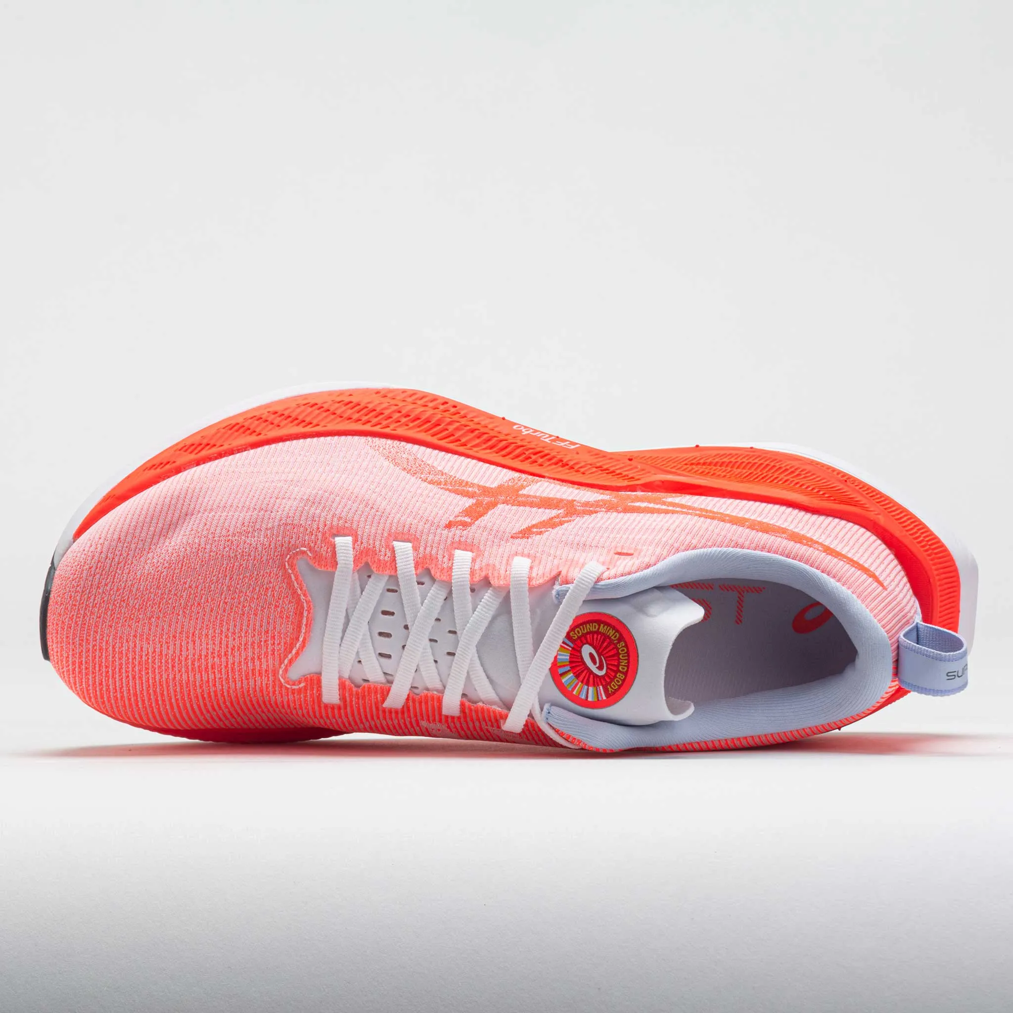 Performance ASICS Superblast Unisex  White/Sunset Red