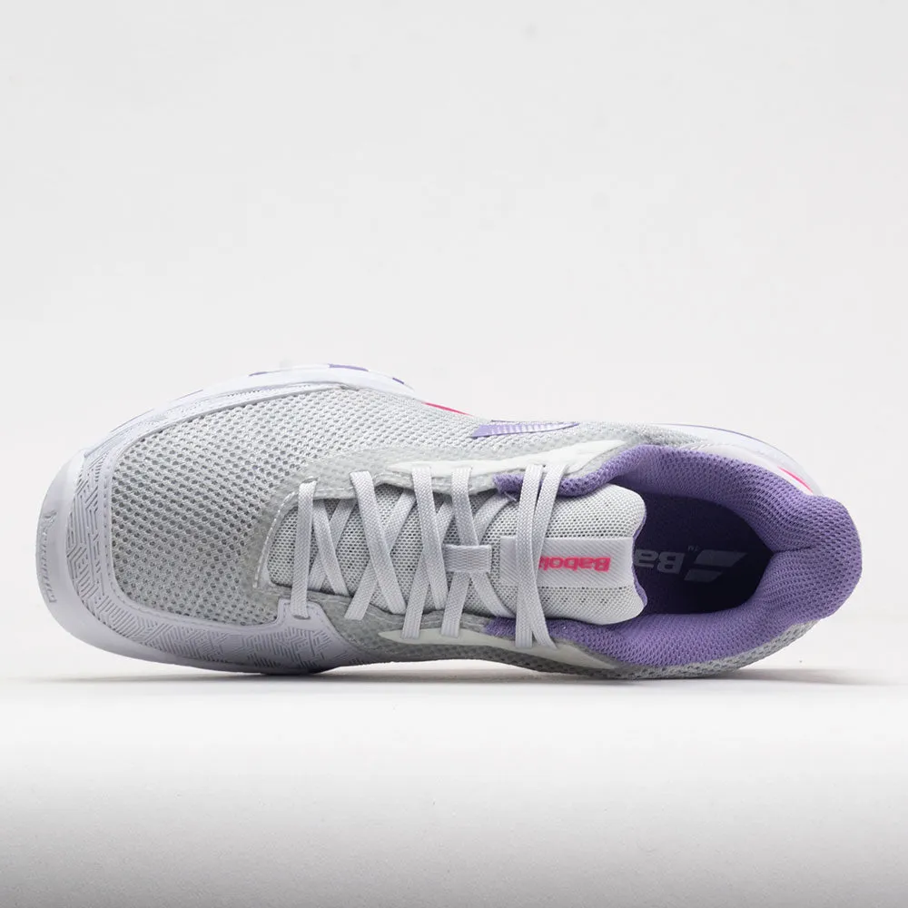 Babolat Jet Tere Women's  White/Lavender stretchy flexibility Mid - foot striker