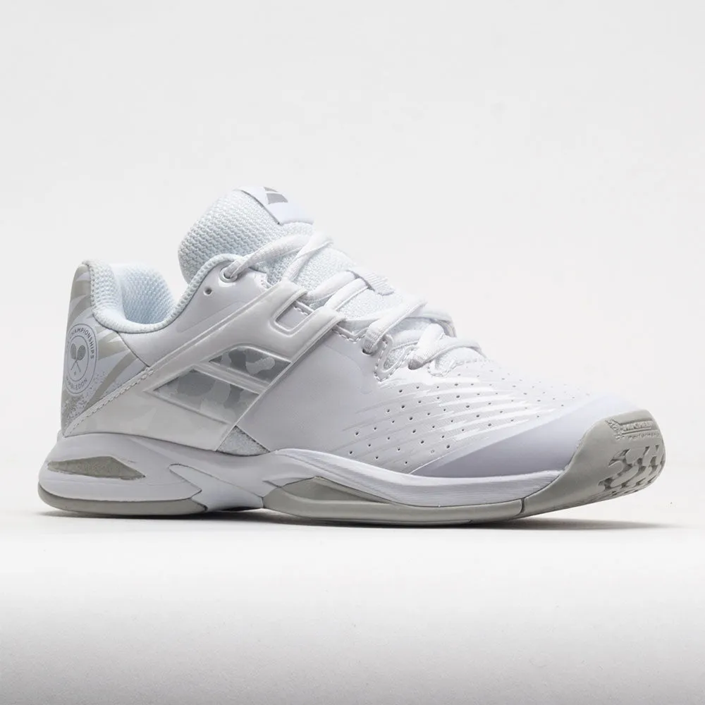 Babolat Propulse Junior  Wimbledon White/Silver Max Air breathable - lining shoes