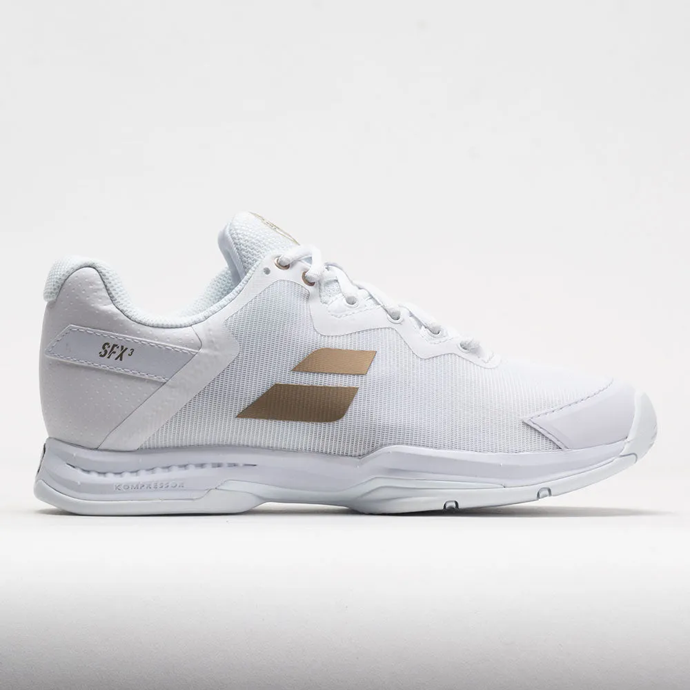 stadium unisex shoes Babolat SFX3 Women's  Wimbledon White/Gold