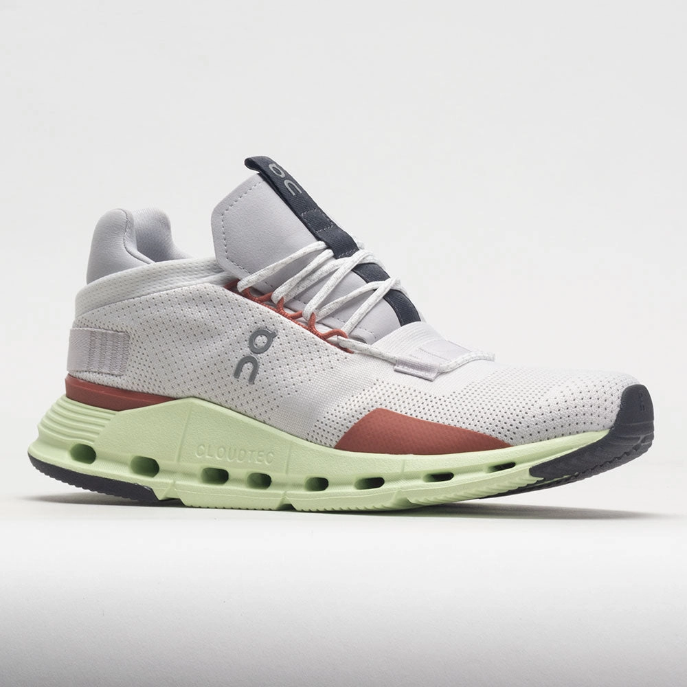 On Cloudnova Women's  White/Limelight rainy day running shoes