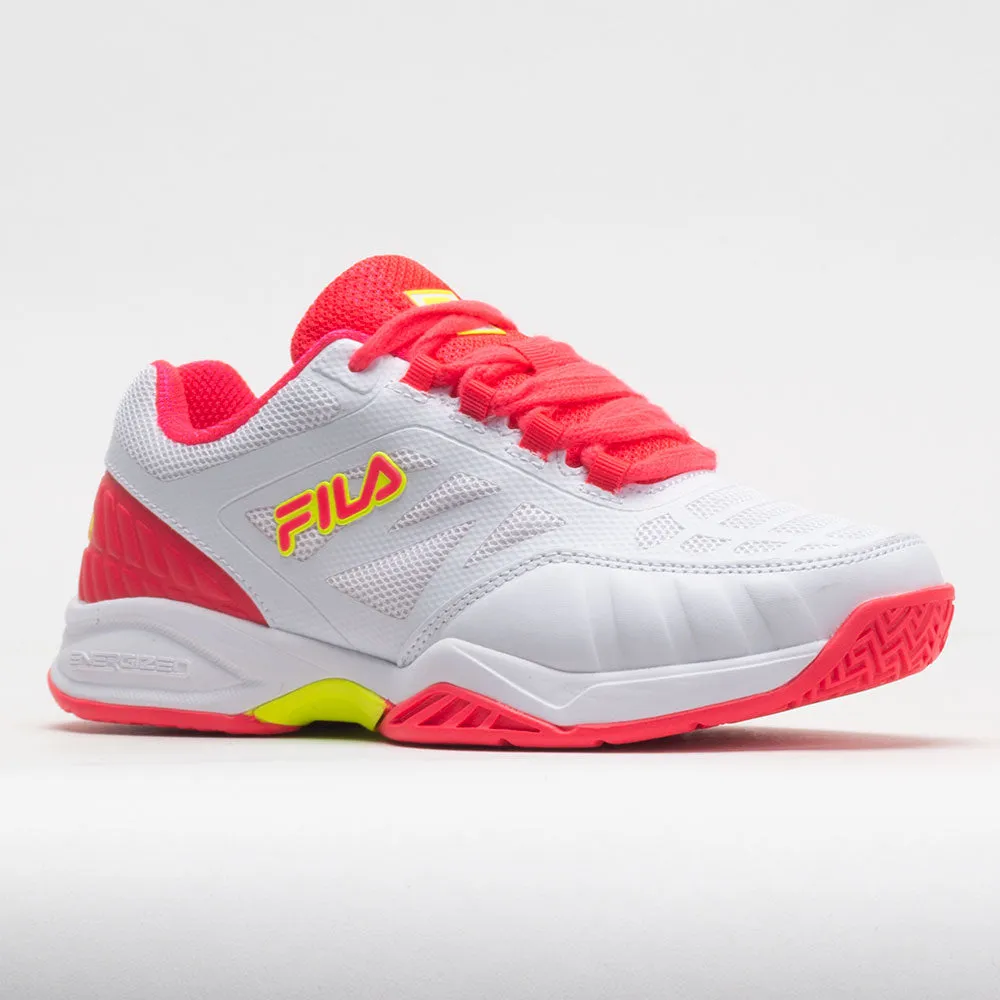 running in a suspension cable bridge area shoes Fila Axilus 2 Energized Junior  White/Diva Pink/Safety Yellow
