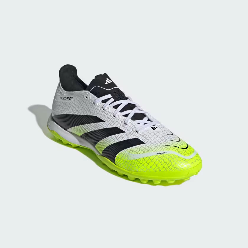 adidas Predator League TF Turf Soccer Shoes - Ftwr White/ Core Black/ Lucid Lemon Midfield Sprint