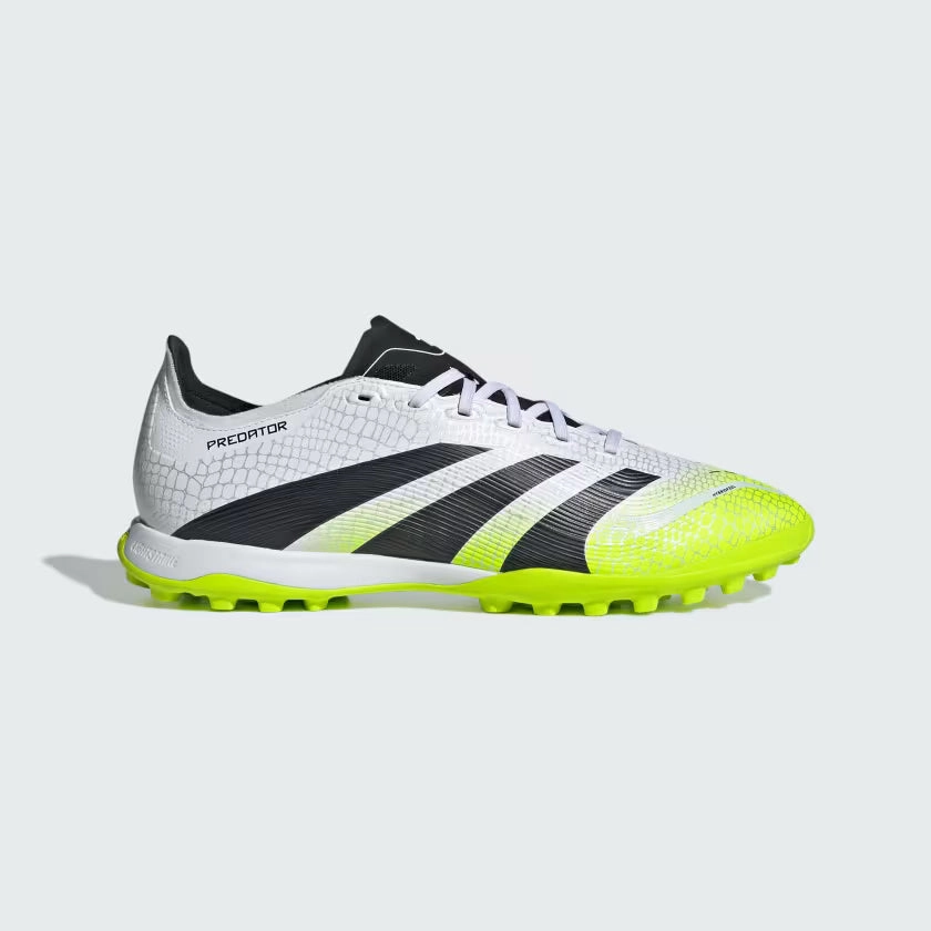 adidas Predator League TF Turf Soccer Shoes - Ftwr White/ Core Black/ Lucid Lemon Sharp Motion Youth Ground