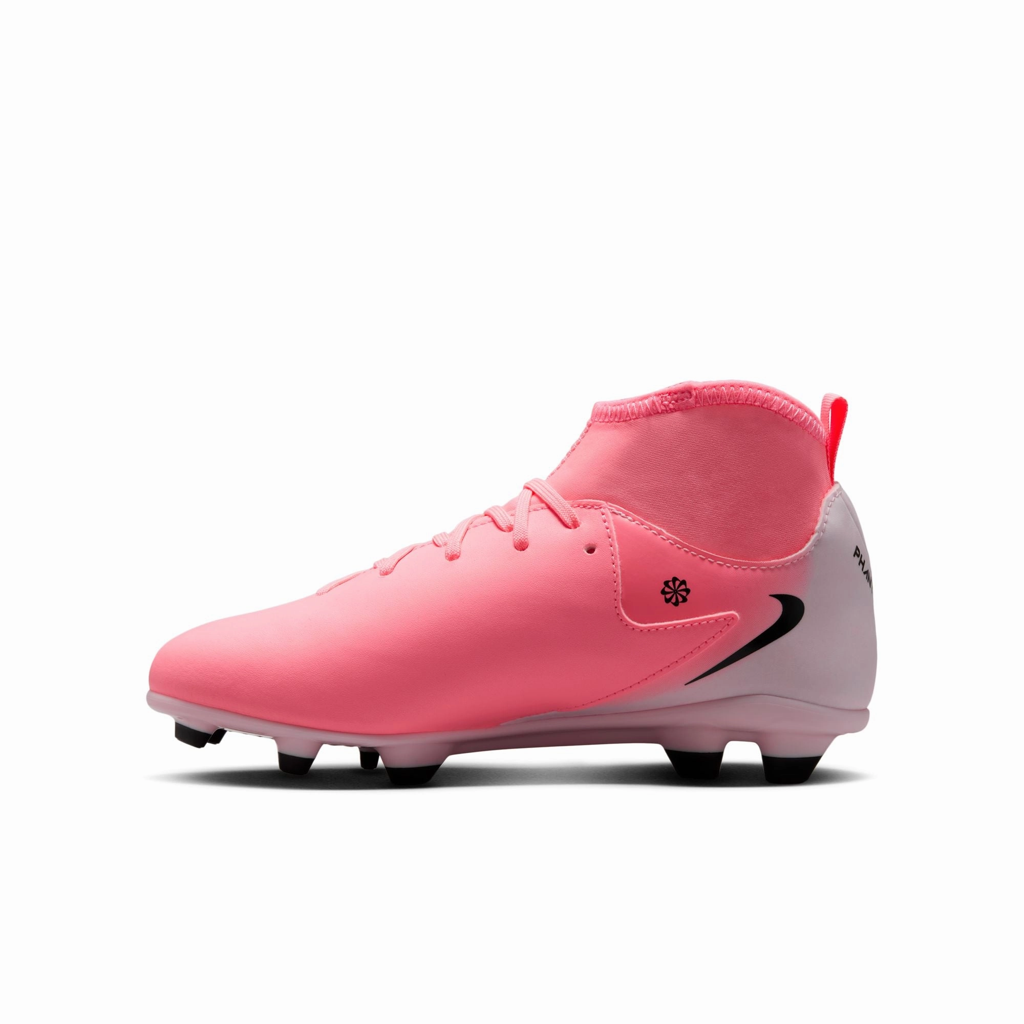 Nike Junior Phantom Luna II Club FG Firm Ground Soccer Cleats - Pink Foam/ Black Step Power Kinetic Push
