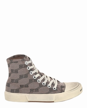 Balenciaga Paris BB Monogram High-Top Sneakers Womens 688756W-3RQ1-2298 Street Inspired Compression Molded Lightness