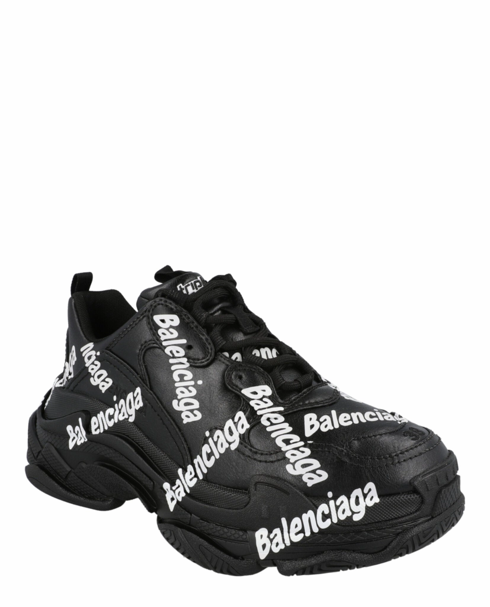 Balenciaga Triple S Logotype Sneakers Womens 524039W-2FAB-1090 Sleek Look