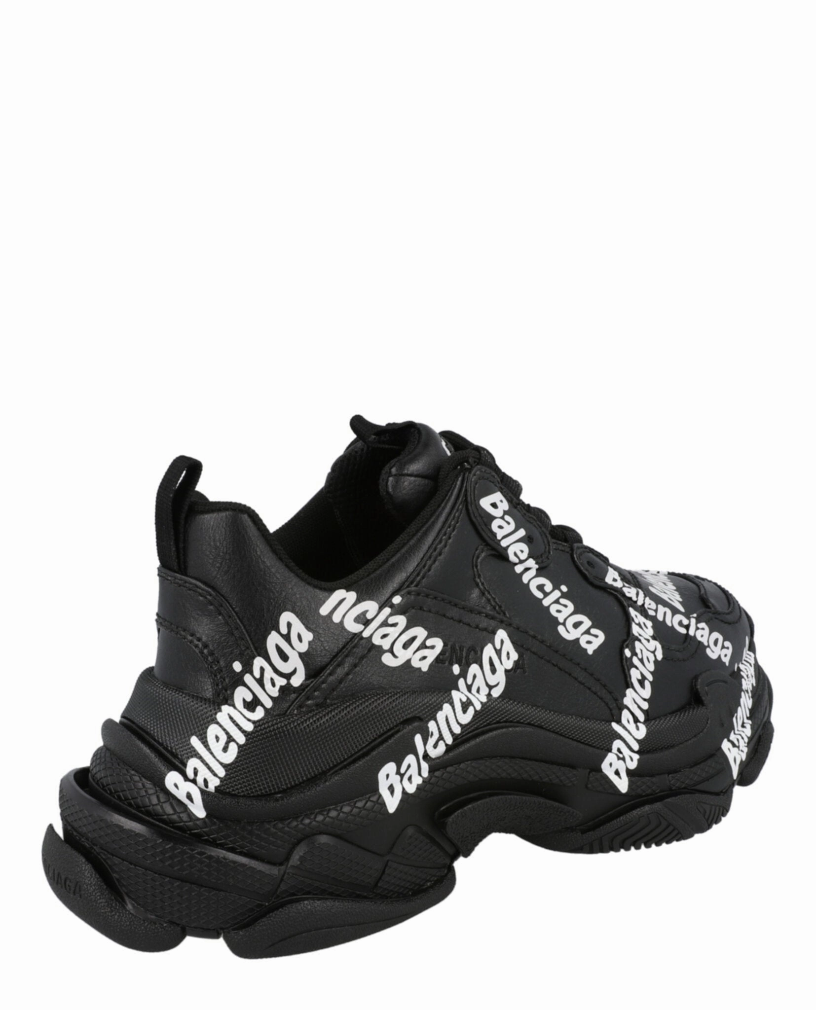 Functional Wear Stable Sole Balenciaga Triple S Logotype Sneakers Womens 524039W-2FAB-1090