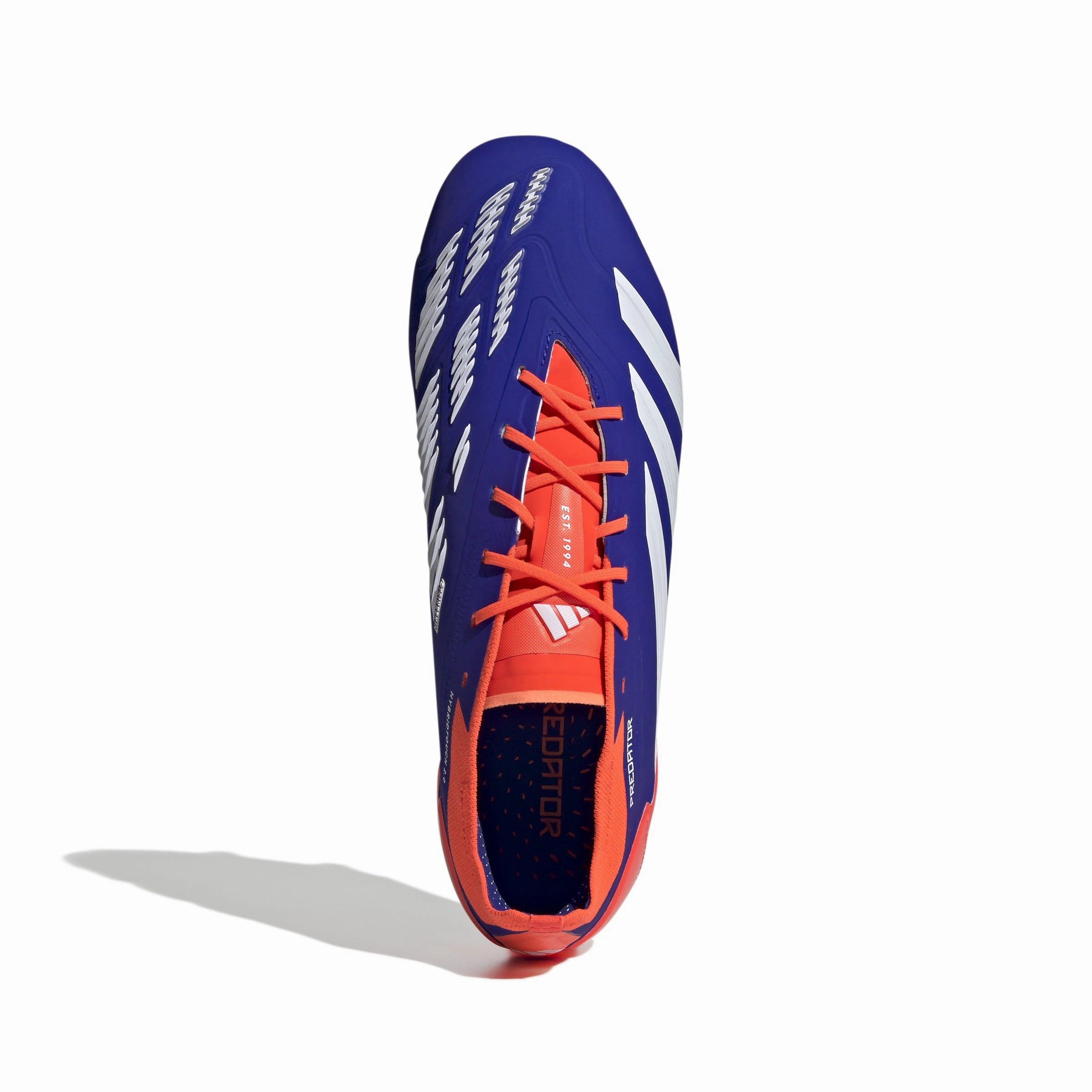 adidas Predator Elite FG Firm Ground Soccer Cleat - LucBlu/ FtwWhite/ Solar Red Sharp Motion Agile Core