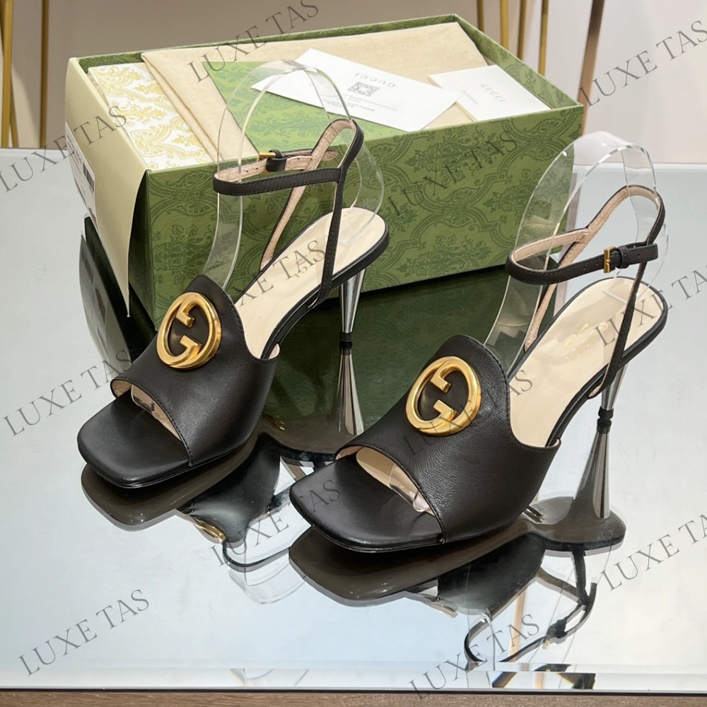 Black Blondie Heeled Sandal - Designer Slides & Sandals for Women Easy Slip-On