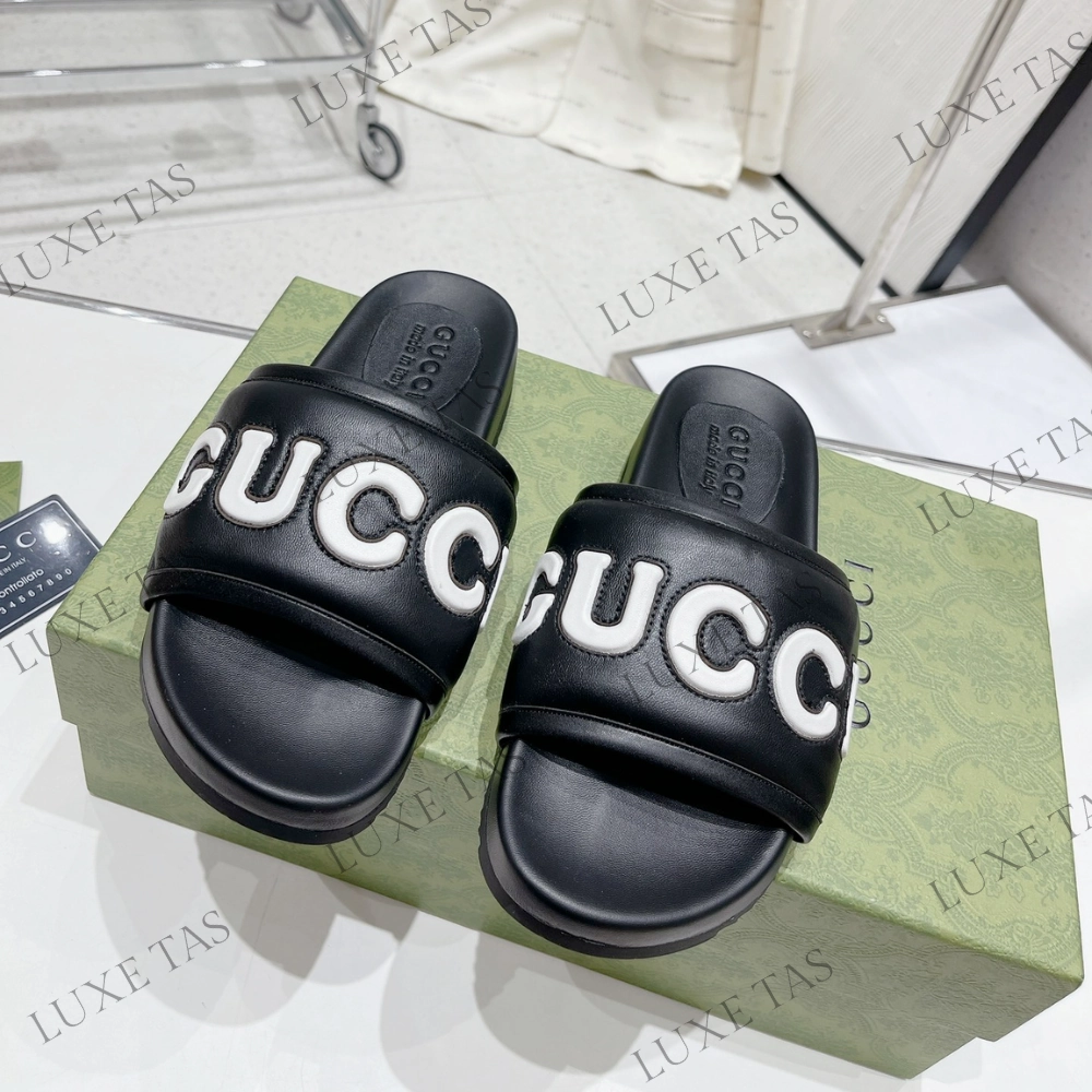 Black Leather Slide Sandal - Designer Slides & Sandals for Men Fast Go Stylish and Practical