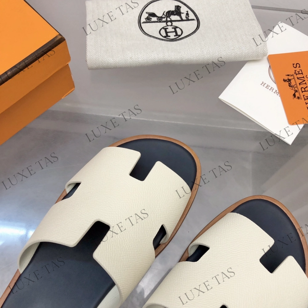 Elegant Blanc Gomme / Bleu C??leste Izmir Sandal - Designer Slides & Sandals for Men