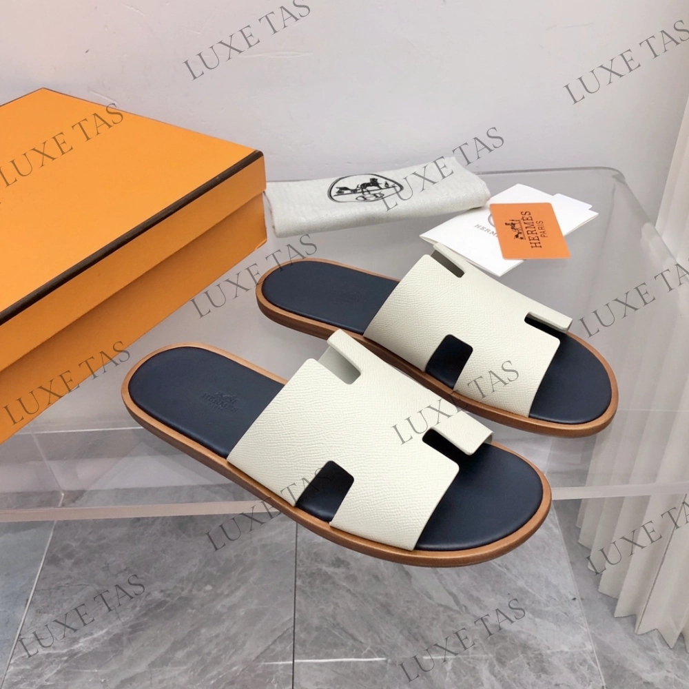 Block Heel Wrap Tie Blanc Gomme / Bleu C??leste Izmir Sandal - Designer Slides & Sandals for Men