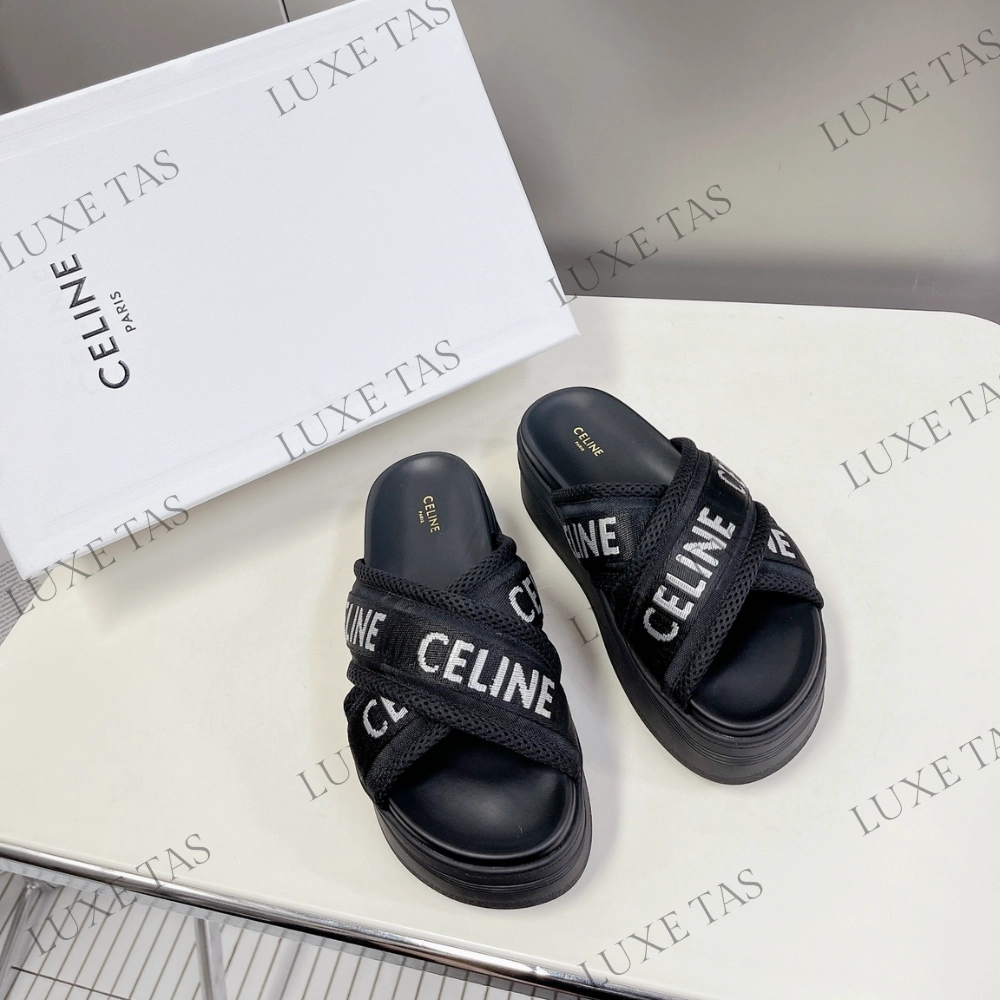 Block Slide In Mesh & Textile With C Jacquard - Designer Slides & Sandals for Women Casual Footwear Slip-On Versatility