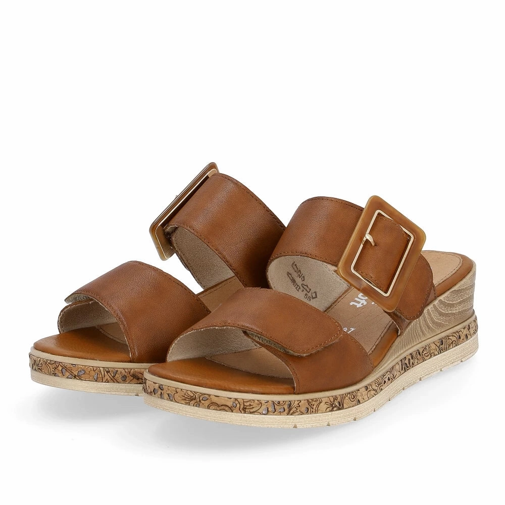 D3068-24 Two Strap Slide Chestnut Walk Style