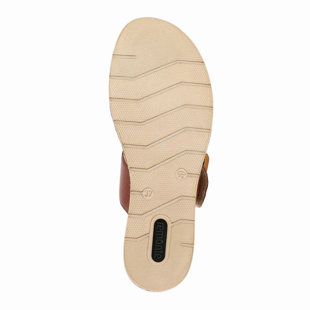 D3068-24 Two Strap Slide Chestnut Active Feet Easy Wear