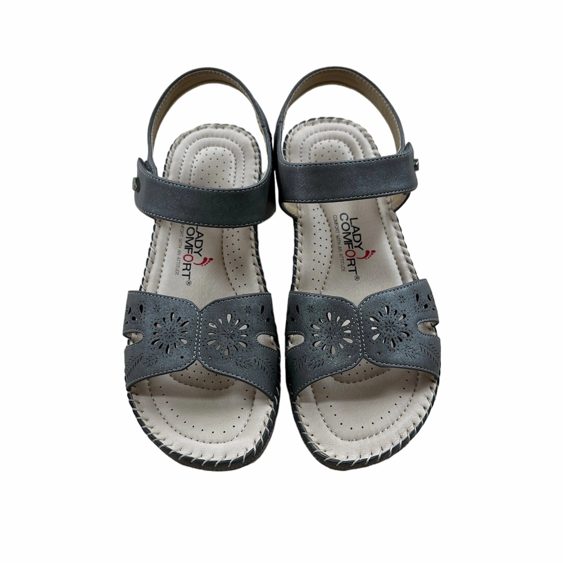 Sleek Sandals for Men Beach Sandals for Men Grace-02 Pewter