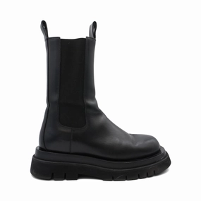 Bottega Veneta Lug Chelsea Boots - Women's 38.5 Knit Top Muddy Path