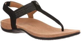 Stretch upper shoe cover Vionic Women's Brea Toe Post Slingback Sandal