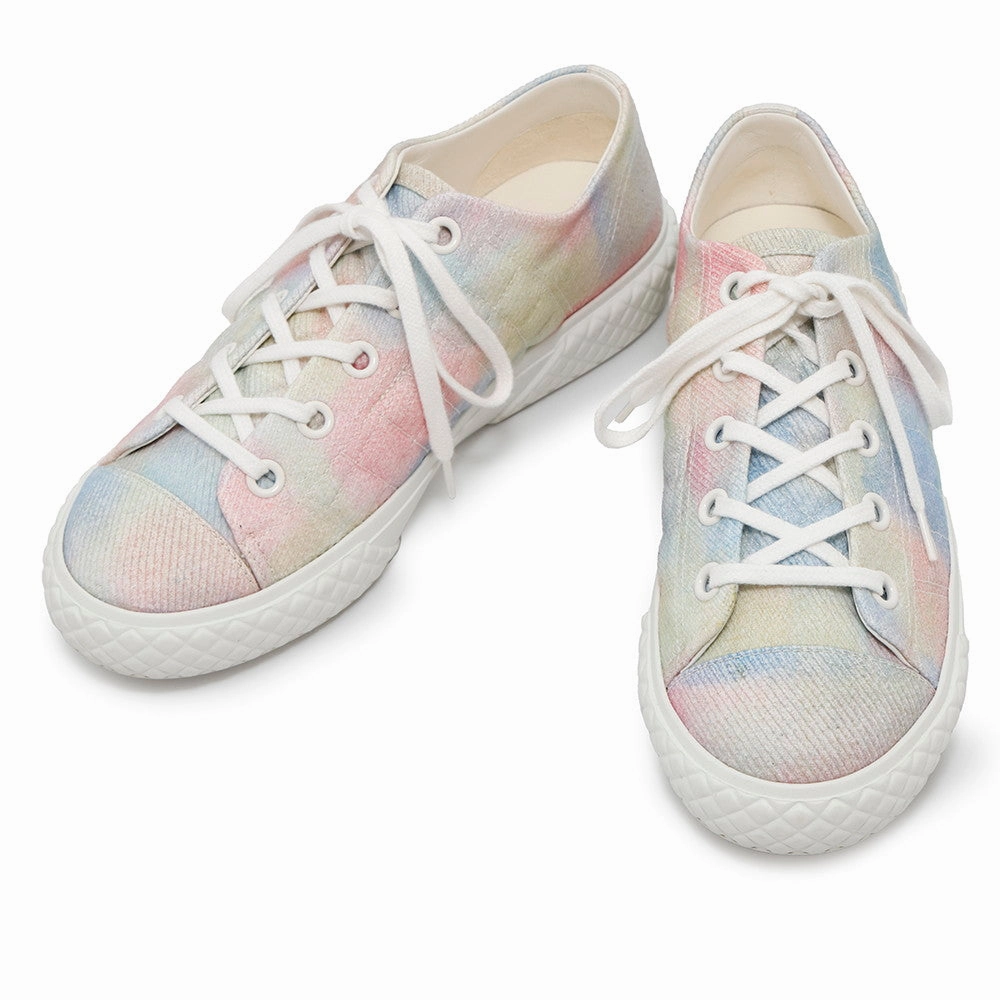 CHANEL 2022Stainless Steel Lace-up Sneakers MulticolorG38278 Canvas Size 38C Refined Look Swift Step
