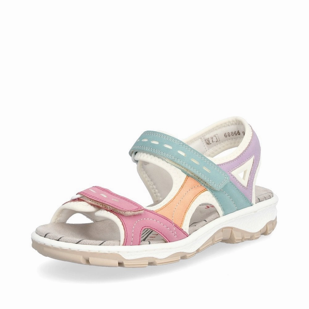 Everyday Versatile Footwear Chic Sporty Sandals 68866-92 Velcro Retro Multi