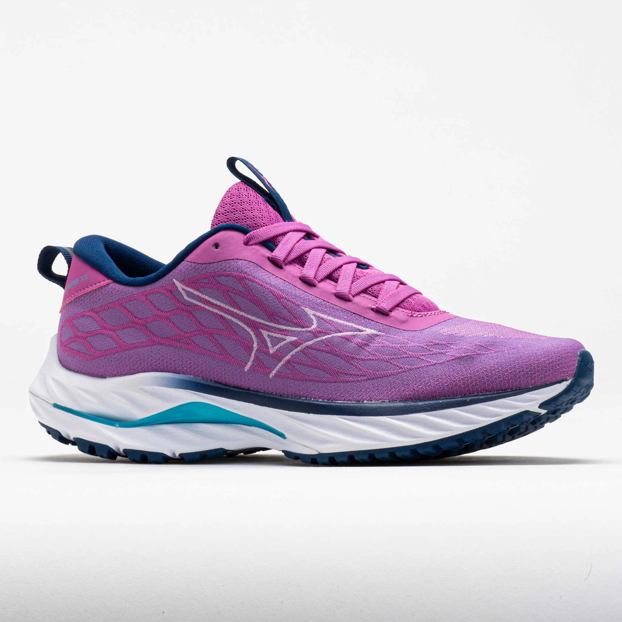 running in a relay race flexible shoes Mizuno Wave Inspire 20 Women's  Rosebud/White