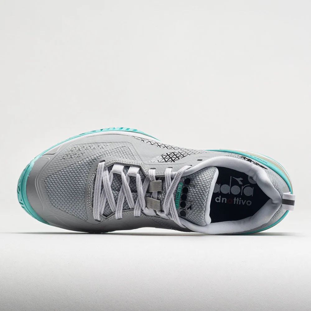 tight - fitting running shoes limited - edition shoes Diadora Blushield Torneo 2 AG Women's  Silver DD/Black/Aruba Blue