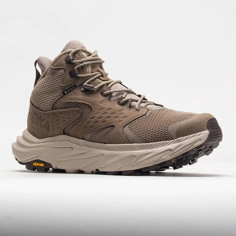HOKA Anacapa 2 Mid GTX Men's  Dune/Oxford Tan running in dry conditions