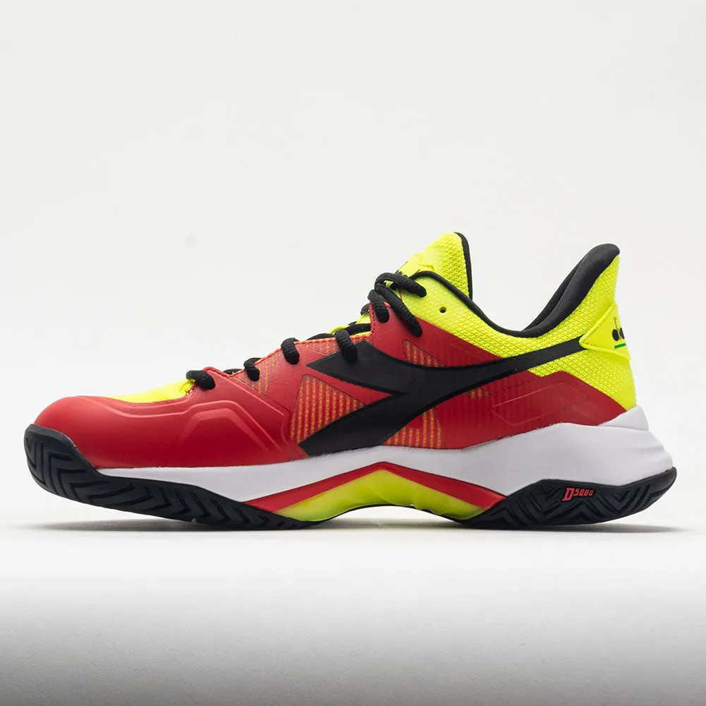 angular outsole running shoes Diadora B.Icon 2 AG Men's  Yellow Fluo/Black/Fiery Red