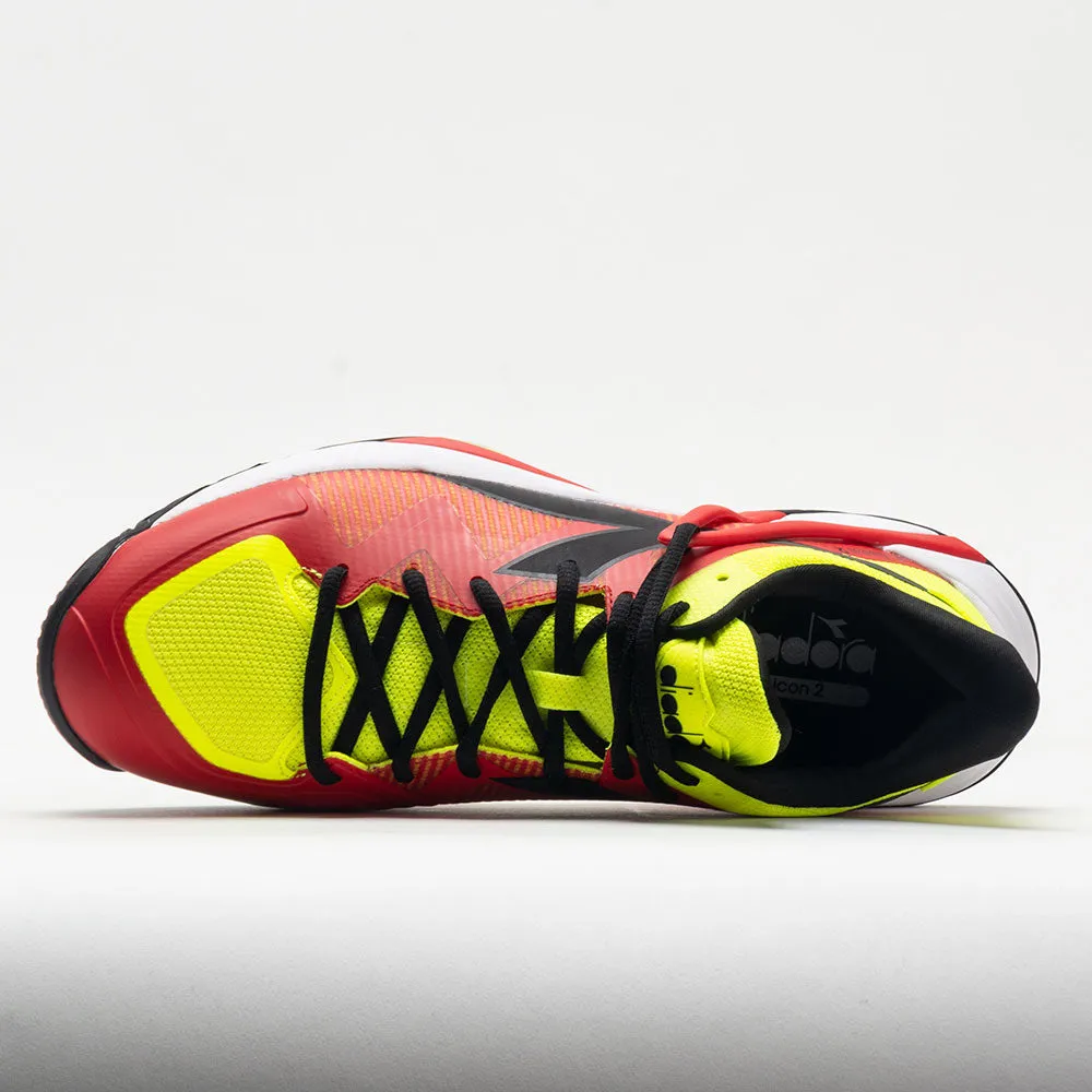 Diadora B.Icon 2 AG Men's  Yellow Fluo/Black/Fiery Red all - season running shoes