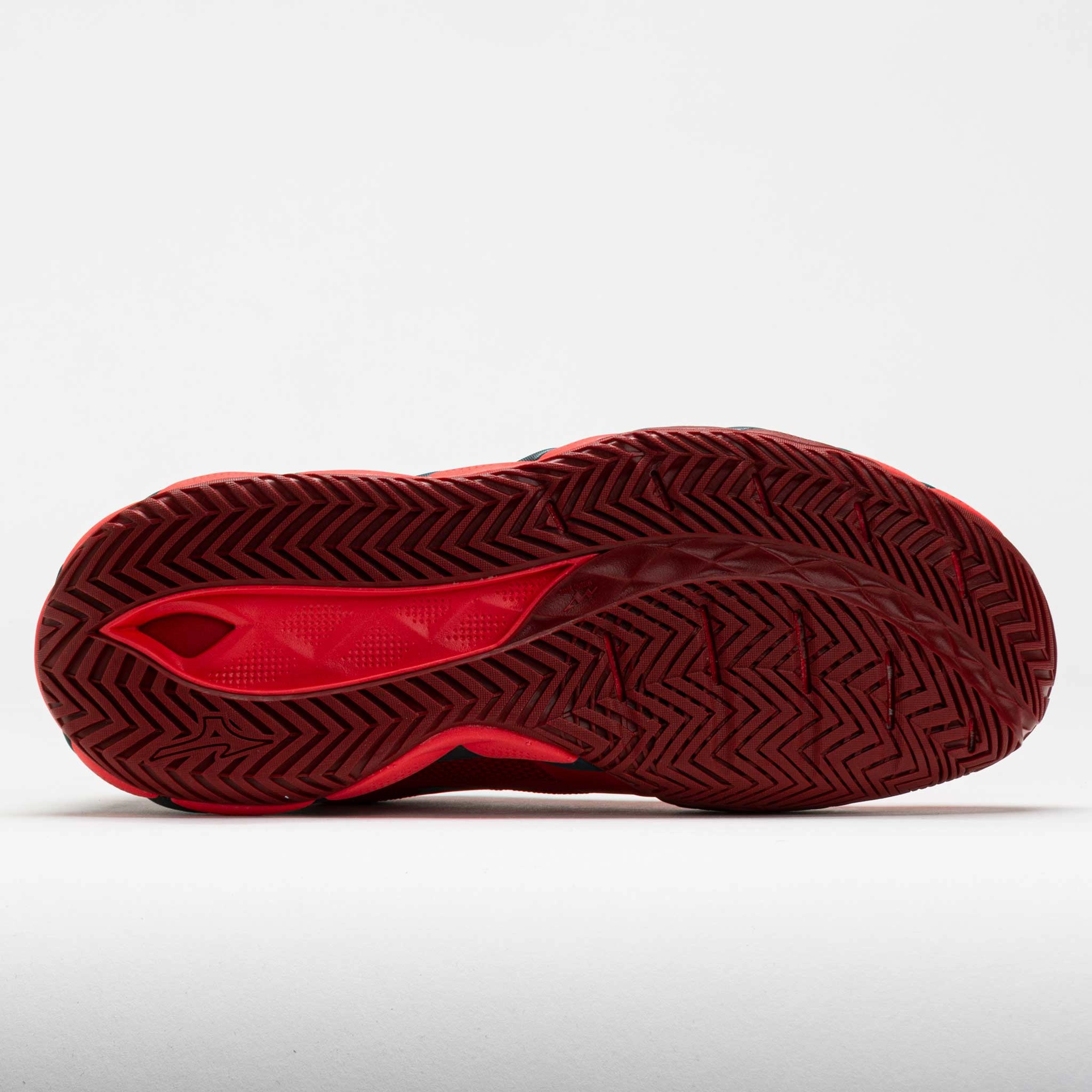 family runs Mizuno Wave Enforce Tour AC Men's  Radient Red/White