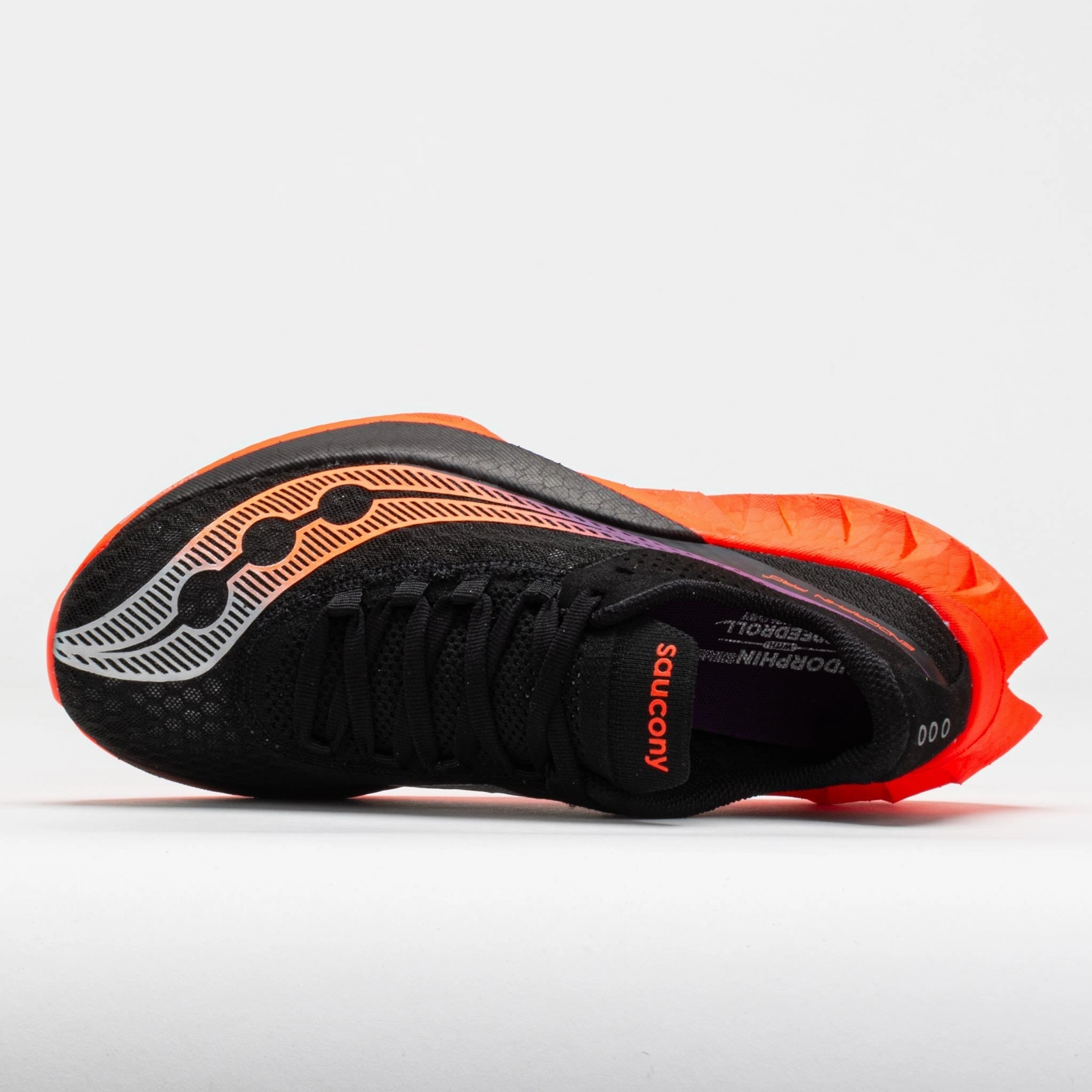 running in a fen area shoes Female Saucony Endorphin Pro 4 Women's  Black/ViZiRed