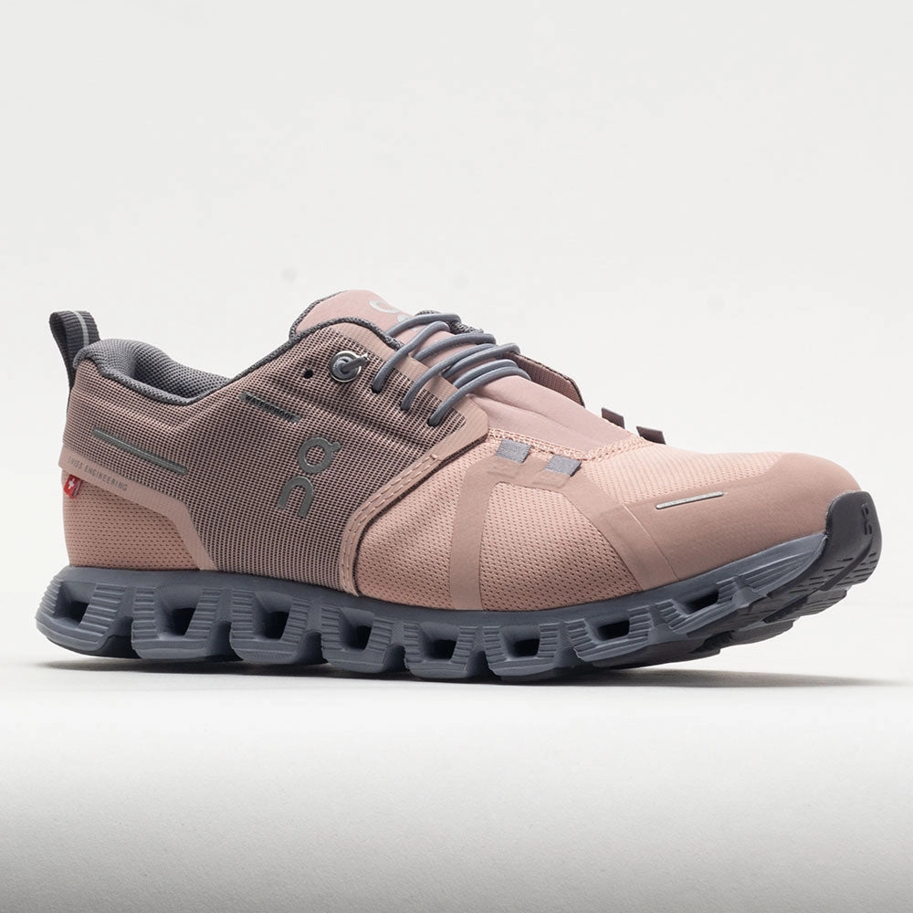 concrete running shoes On Cloud 5 Waterproof Women's  Rose/Fossil