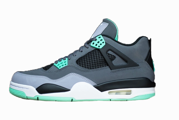 Air Jordan 4 "Green Glow" running in windy weather shoes